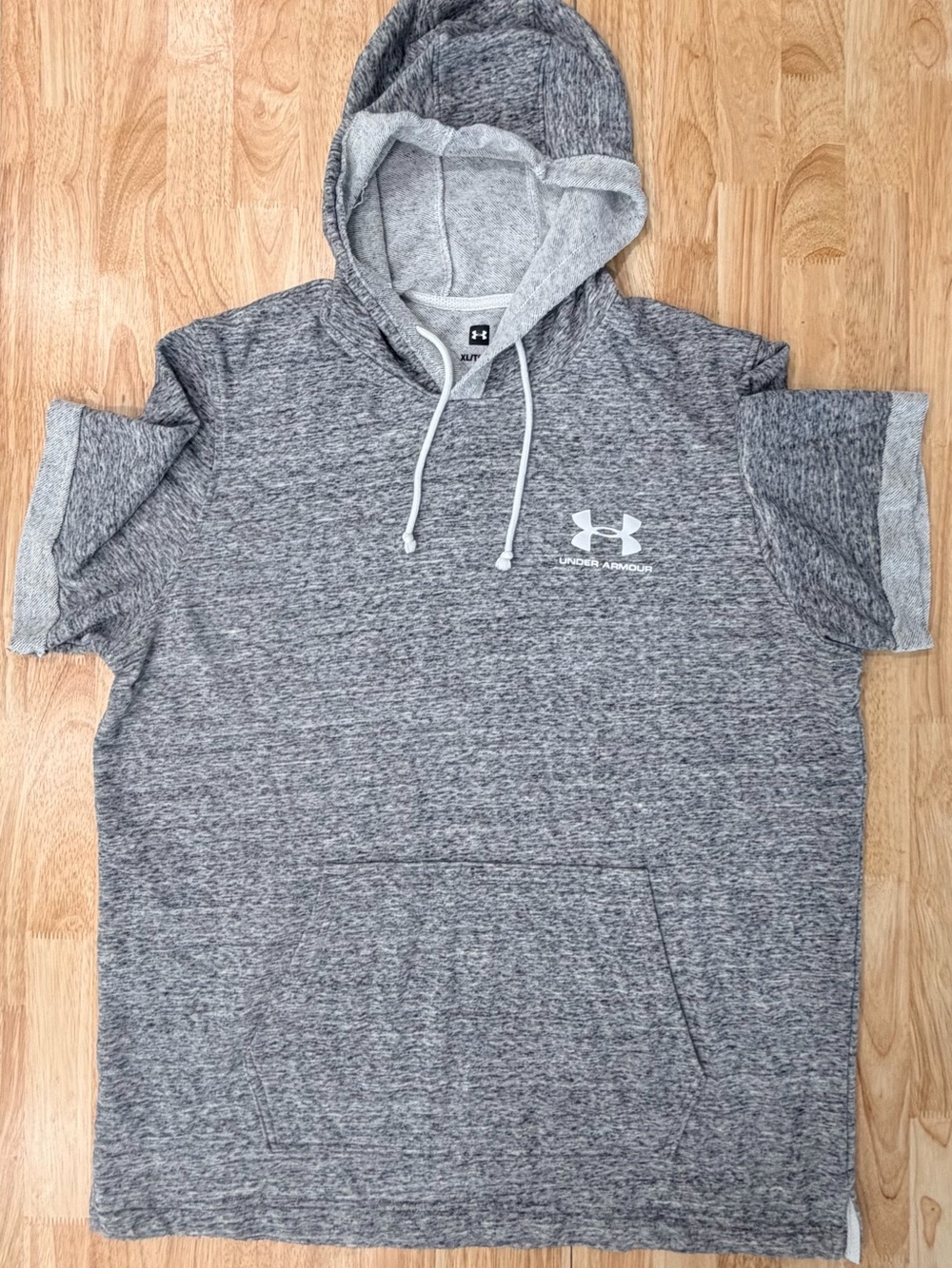 Under Armour Men's Heather Gray Short-Sleeve Hoodie